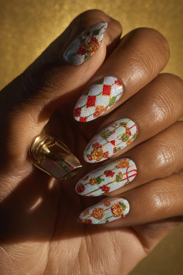Harlequin Fun Mood Nails - photo 3