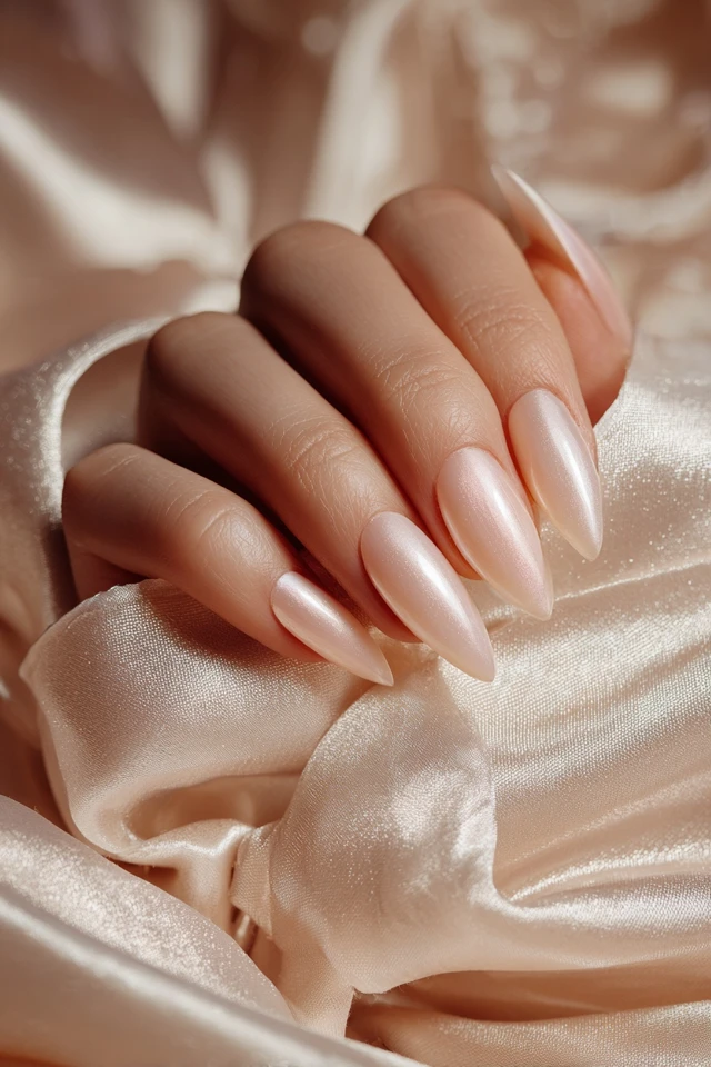 Satin Silk Design Nails - photo 2