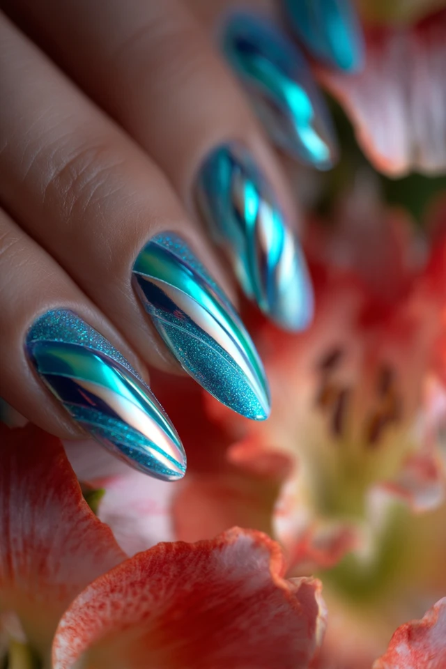 Retro Futurism Mood Nails - photo 2