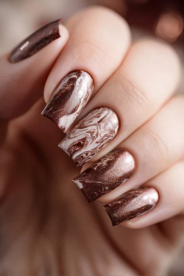 Espresso Mood Look Nails - photo 2