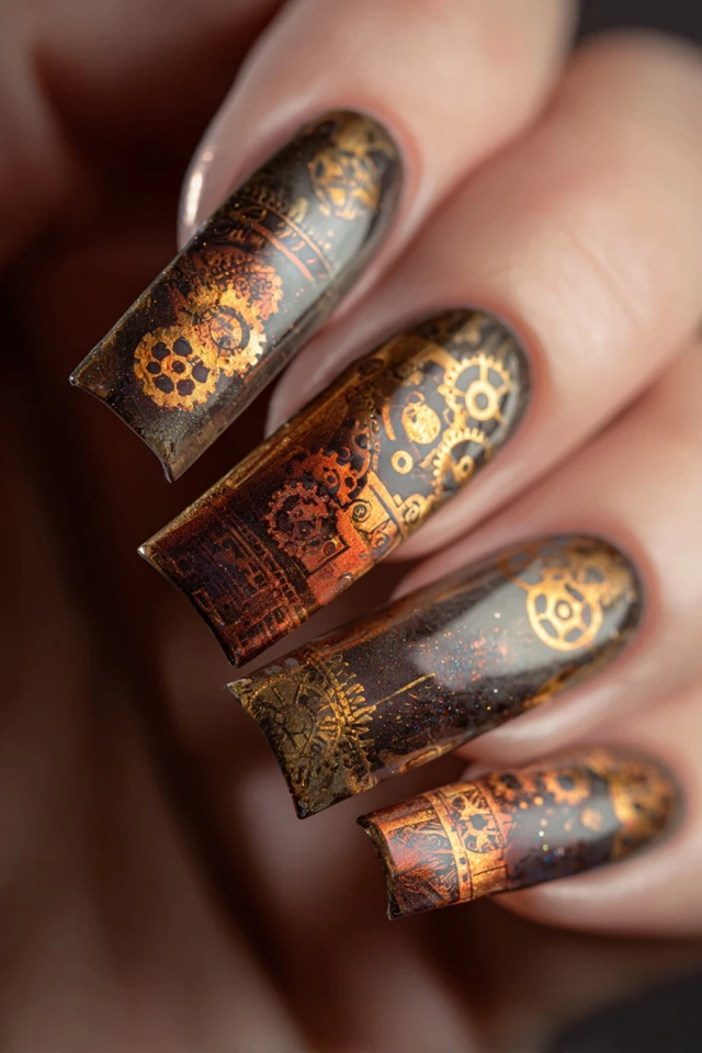Steampunk Charm Mood Nails - photo 3