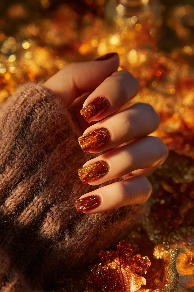Pumpkin Autumn Vibes Nails - photo 3