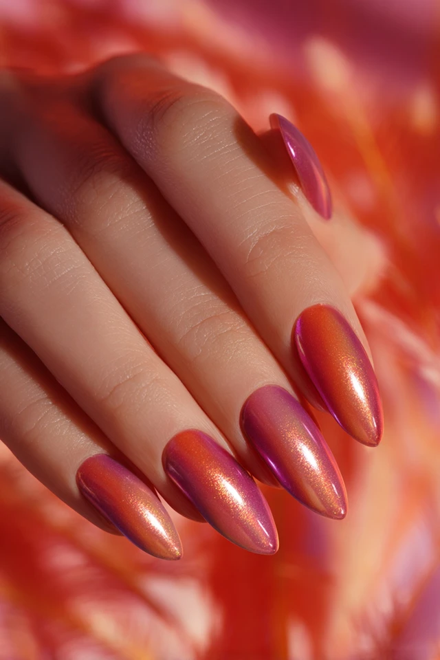 Desert Sunset Aesthetic Nails - photo 3