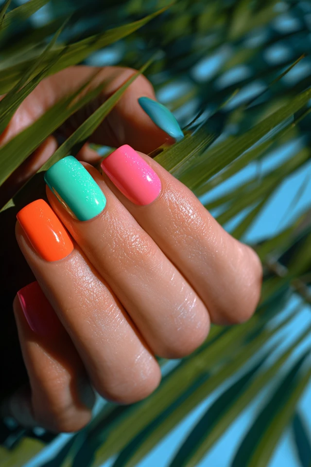 Miami Neon Vibe Nails - photo 3