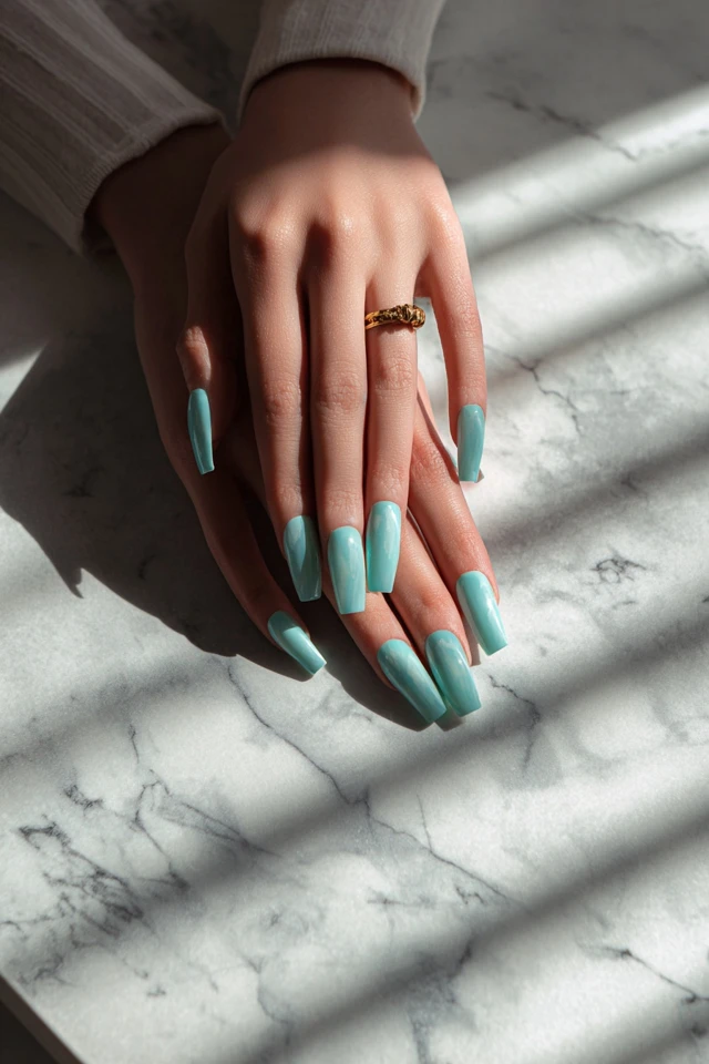 Sleek Long Coffin Silhouette Nails - photo 3