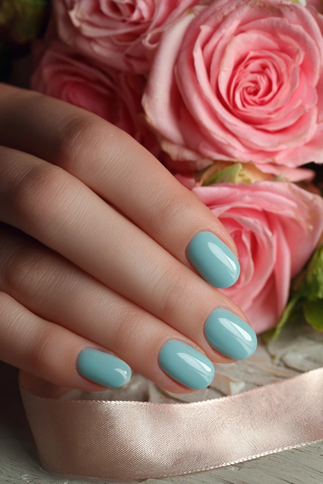 Polished Natural Rounded Geometry Nails