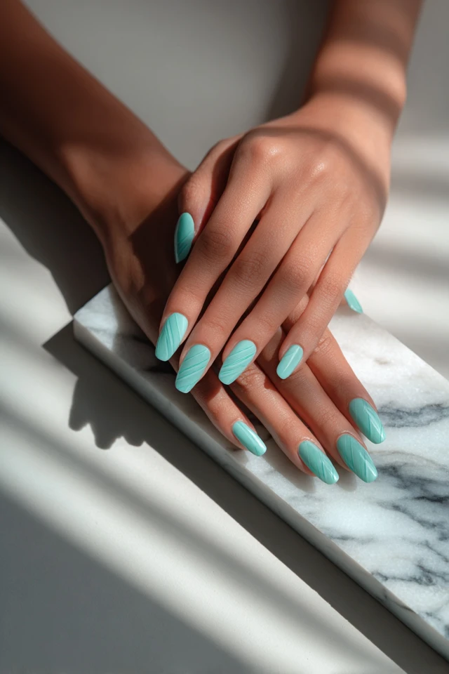 Striking Oblique Coffin Design Nails - photo 3