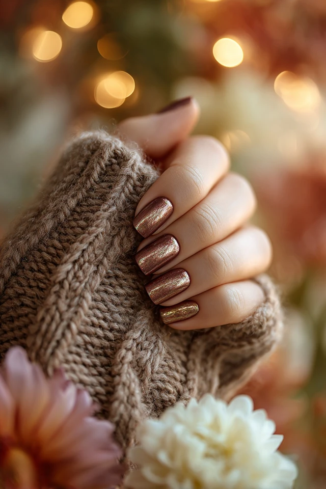 Cranberry Fall Elegance Nails - photo 3