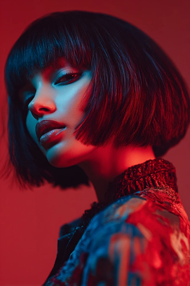 Medium One-Length Haircut Clean - photo 3