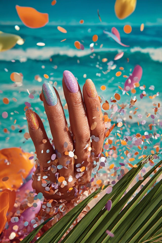 Tropical Summer Glow Nails - photo 2