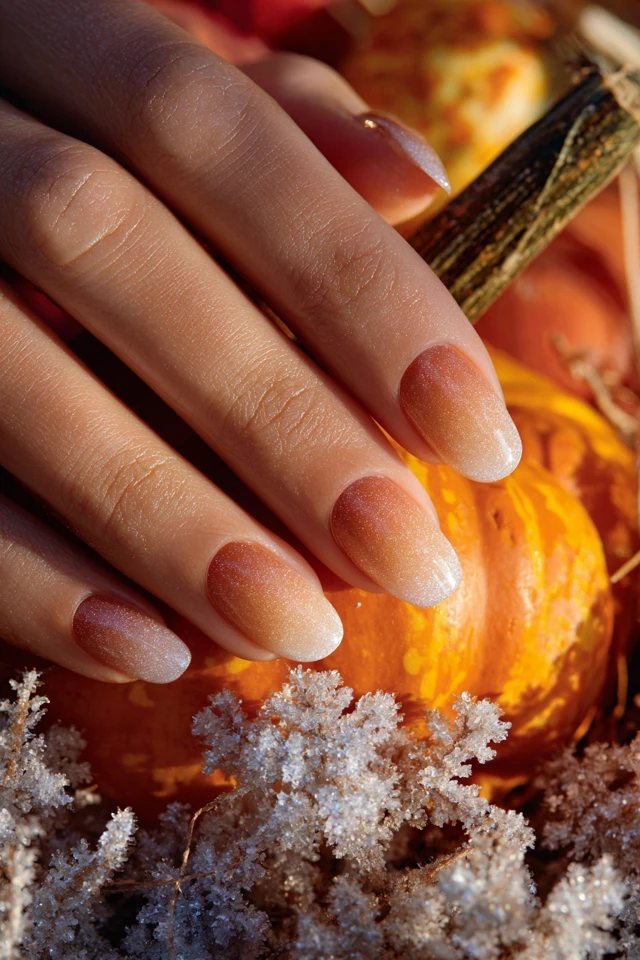 Bonfire Fall Frost Nails - photo 3