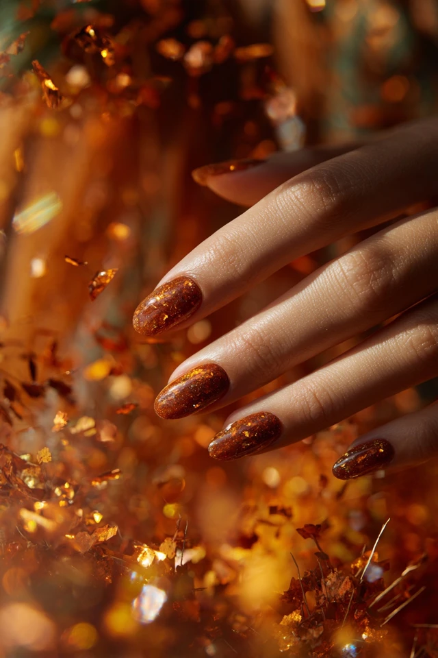 Maple Fall Glow Nails - photo 3