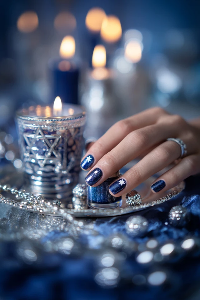 Hanukkah Gathering Nails Inspiration - photo 4