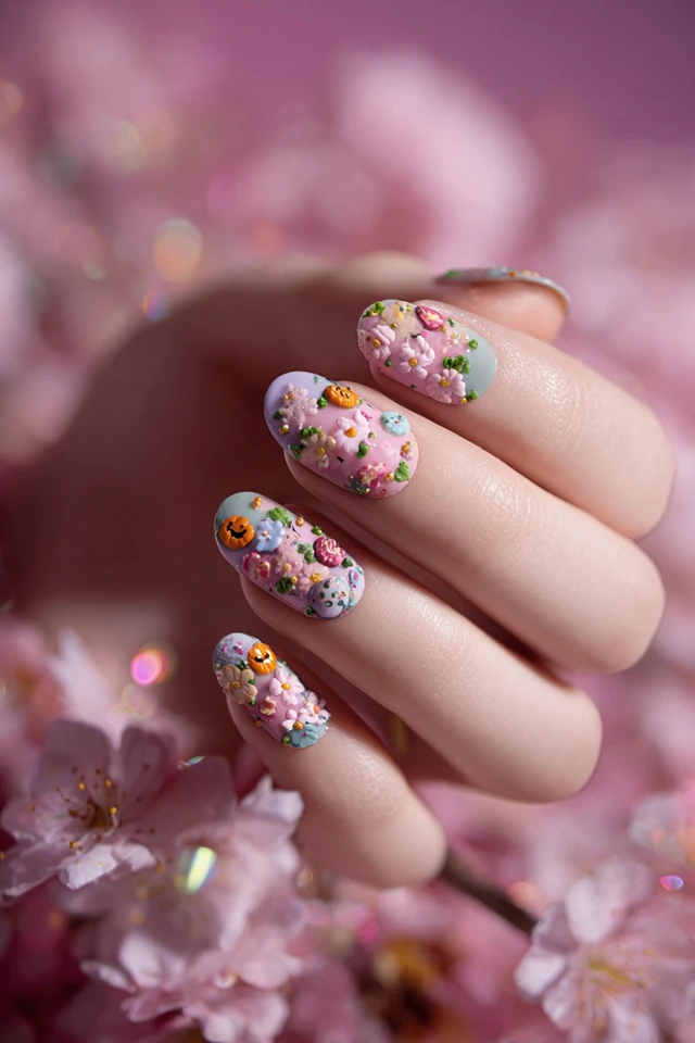 Vivid Earth Day Nails - photo 3