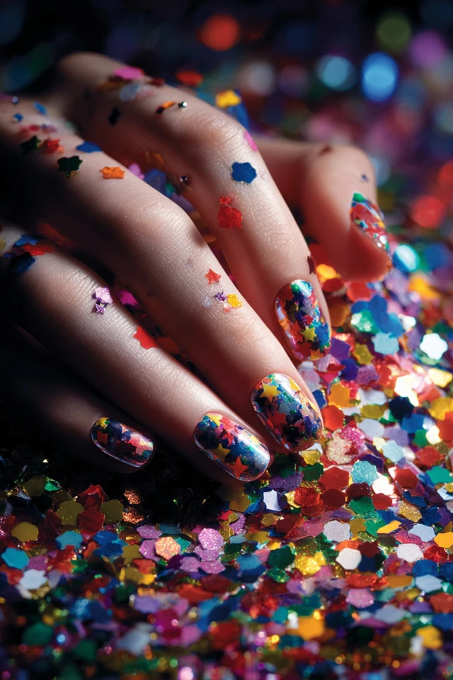 Bold Christmas Palette Nails - photo 4
