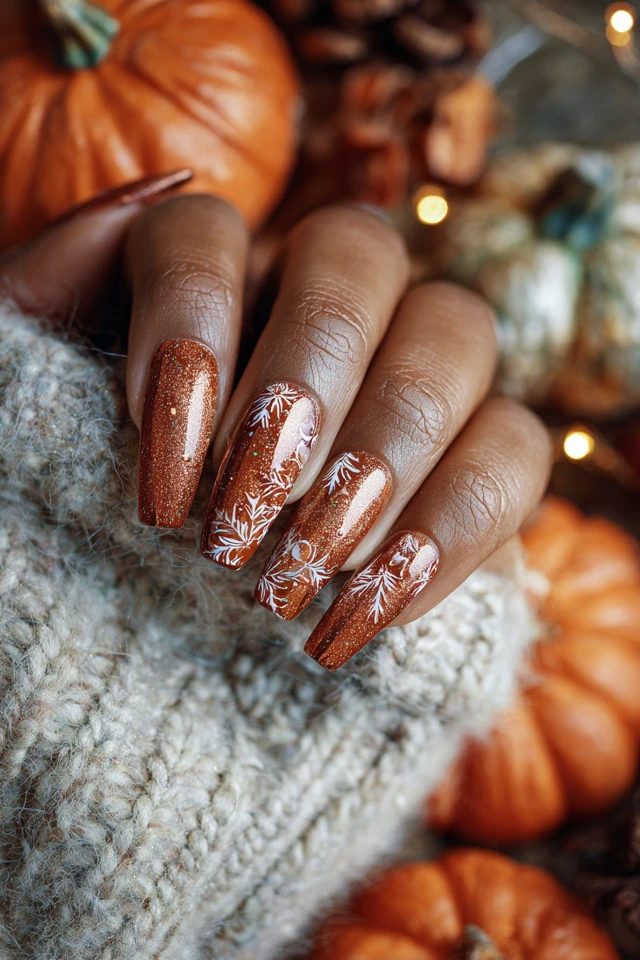Foliage Fall Charm Nails - photo 4