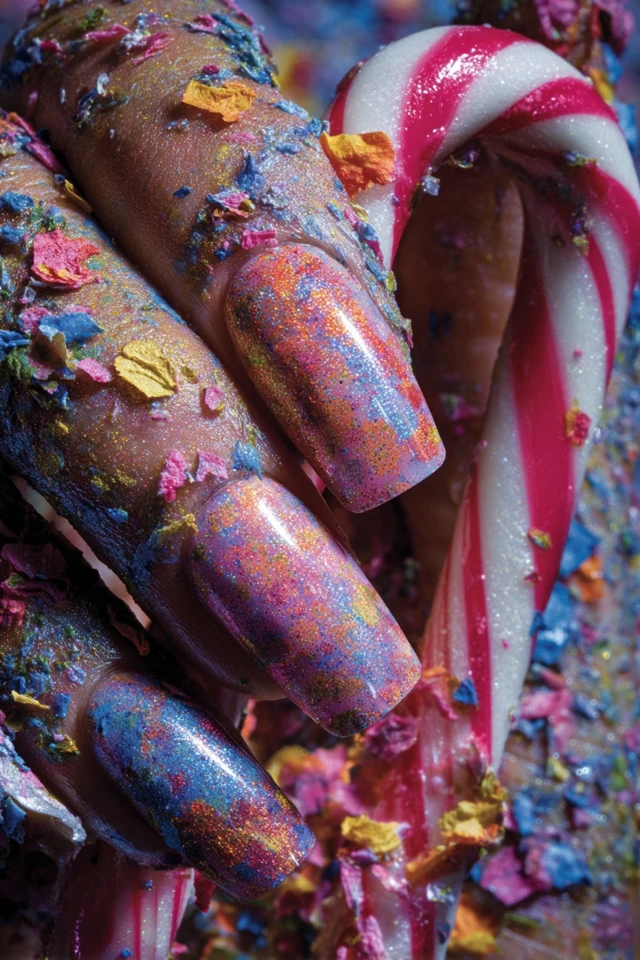 Bold Grandparents Day Palette Nails - photo 4