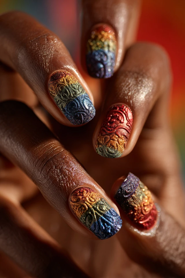 Glam Day of the Dead Palette Nails - photo 4