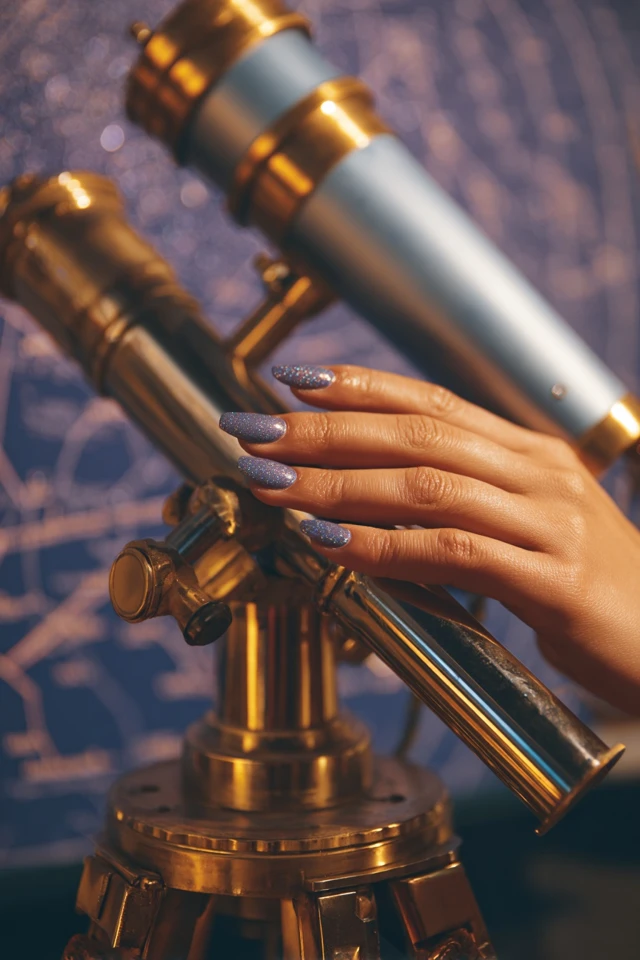 Celestial Matte Gradient Fade Glam Nails - photo 3