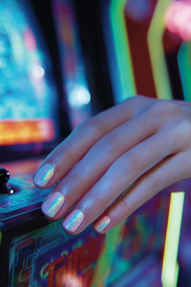 Spectrum Rainbow Holo Film Glam Nails - photo 2