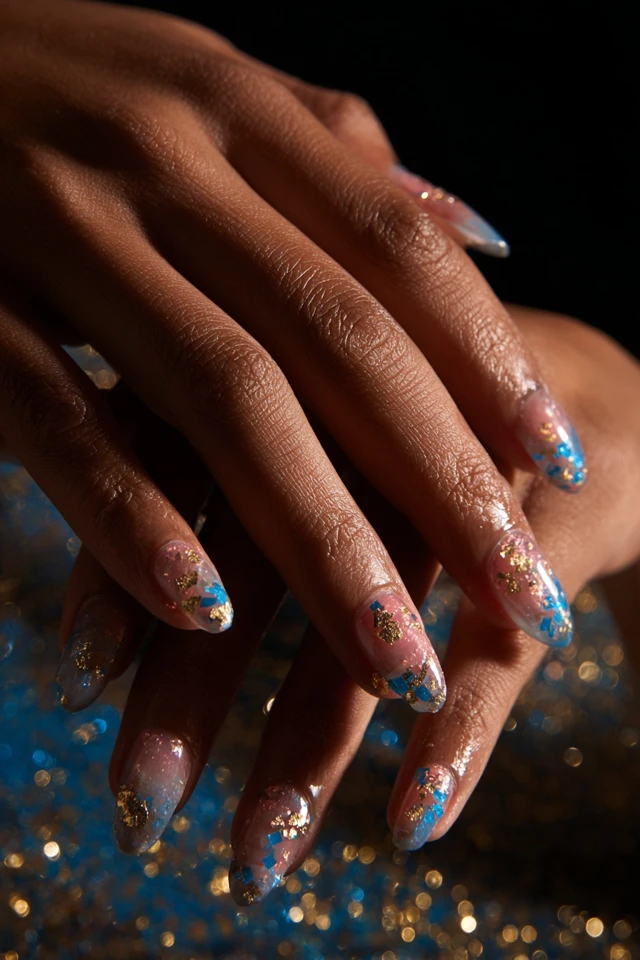 Vivid Ice Frost Design Nails - photo 4