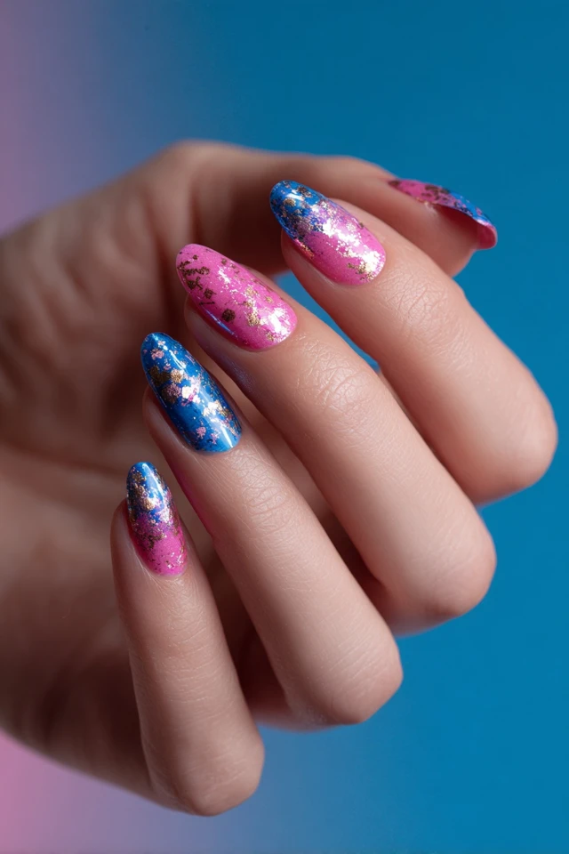 Vivid Dual-Tone Dip Glam Nails - photo 4