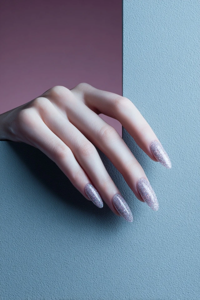 Crystal Encapsulated Glitter Design Nails - photo 4
