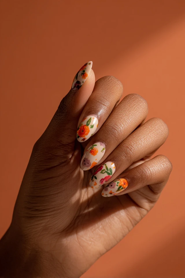 Artful Milk Bath Design Nails - photo 4