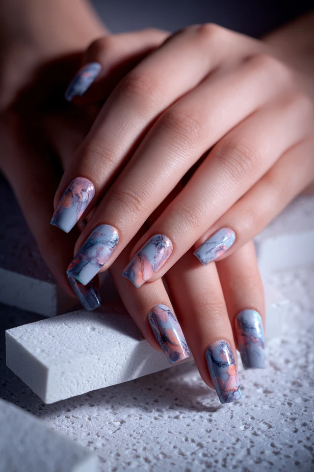 Kinetic Watercolor Ink Nails - photo 3