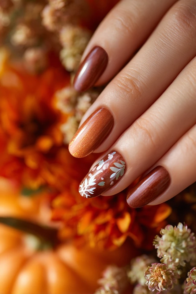 Foliage Fall Symphony Nails - photo 4