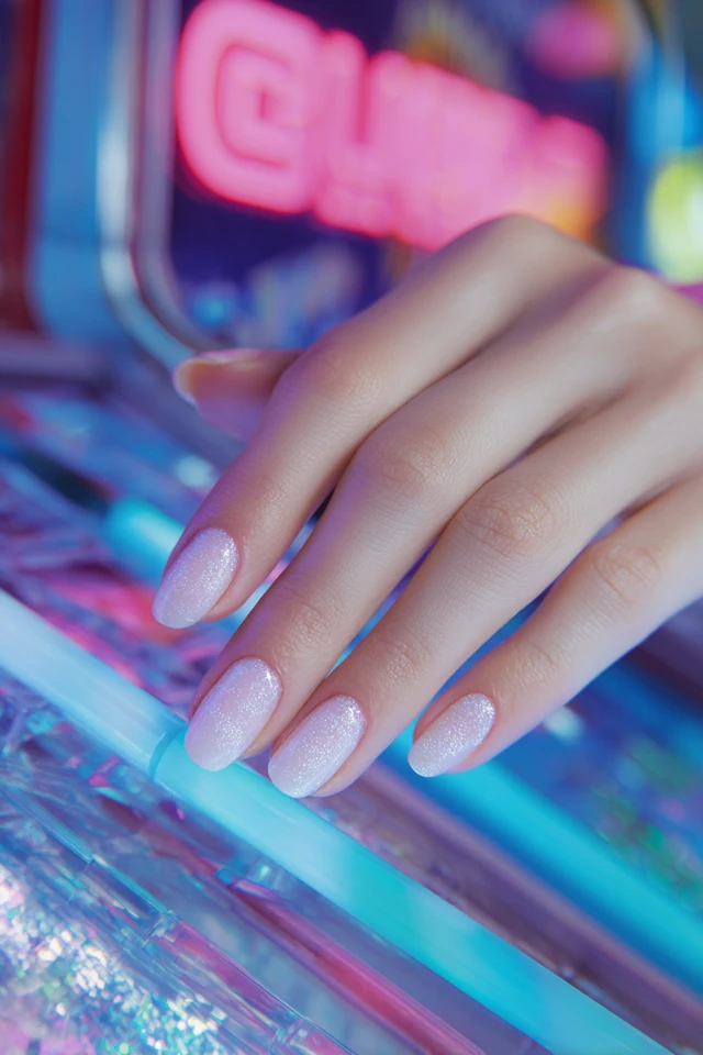 Prismatic Ice Frost Design Nails - photo 4