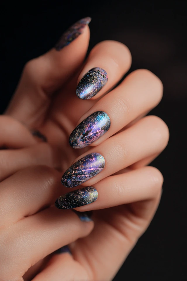 Celestial Rainbow Holo Film Vision Nails - photo 3