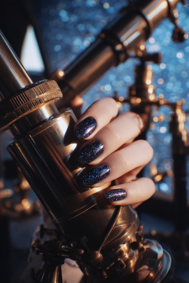 Celestial Sugar Effect Design Nails - photo 2