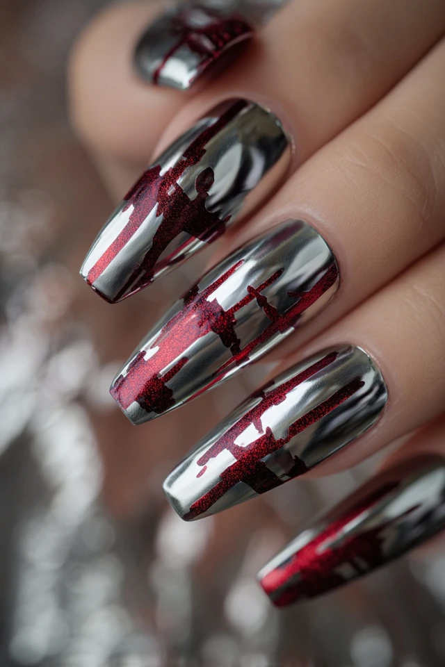 Mystery Noir Look Nails