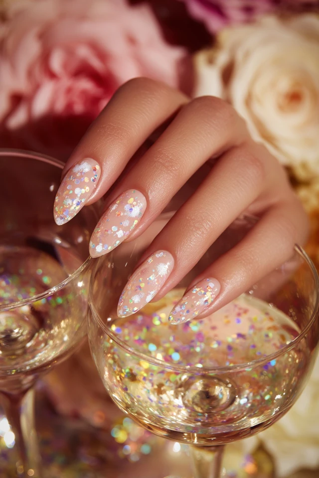 Champagne Toast Look Nails - photo 4