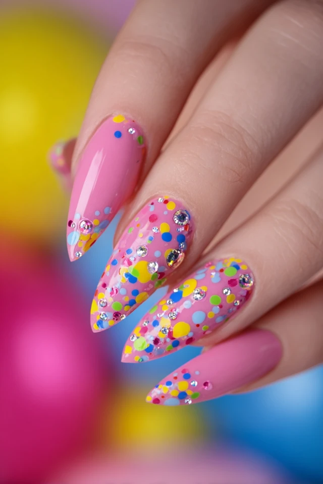 Confetti Party Mood Nails - photo 2