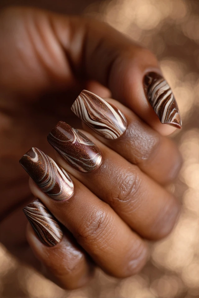 Espresso Mood Look Nails - photo 3