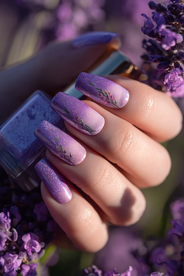 Lavender Field Mani - photo 3