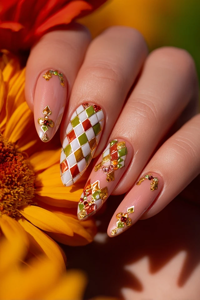 Harlequin Fun Design Nails - photo 4