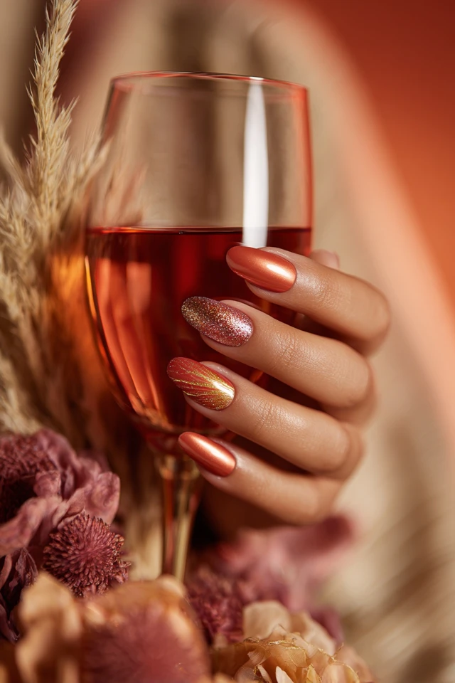 Desert Sunset Aesthetic Nails - photo 4