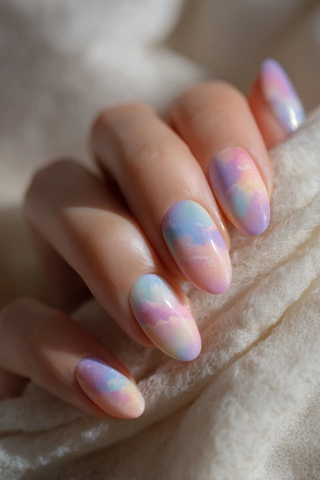 Dreamy Cloud Design Nails - photo 3
