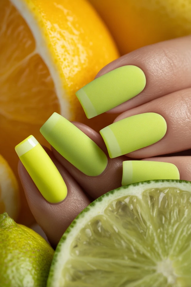 Citrus Burst Look Nails - photo 3