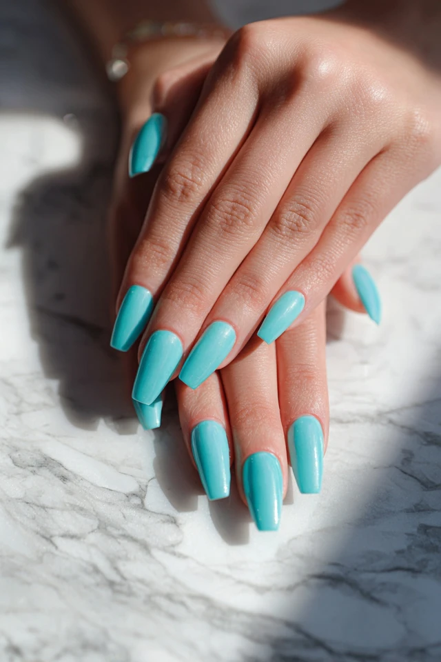 Sleek Long Coffin Silhouette Nails - photo 4