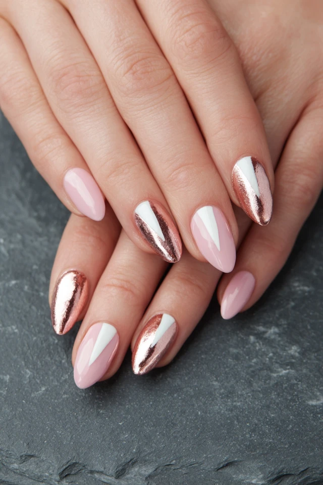 Glam Arrow Split Silhouette Nails - photo 4