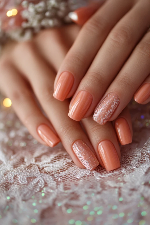 Striking Lace Edge Geometry Nails - photo 4