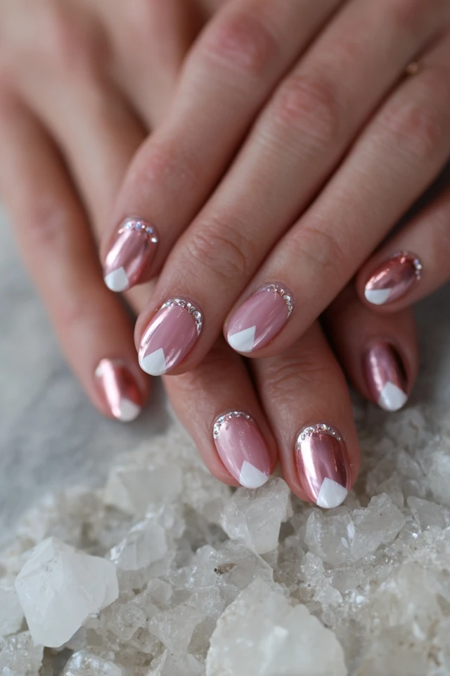 Dramatic Mountain Peak Silhouette Nails - photo 4
