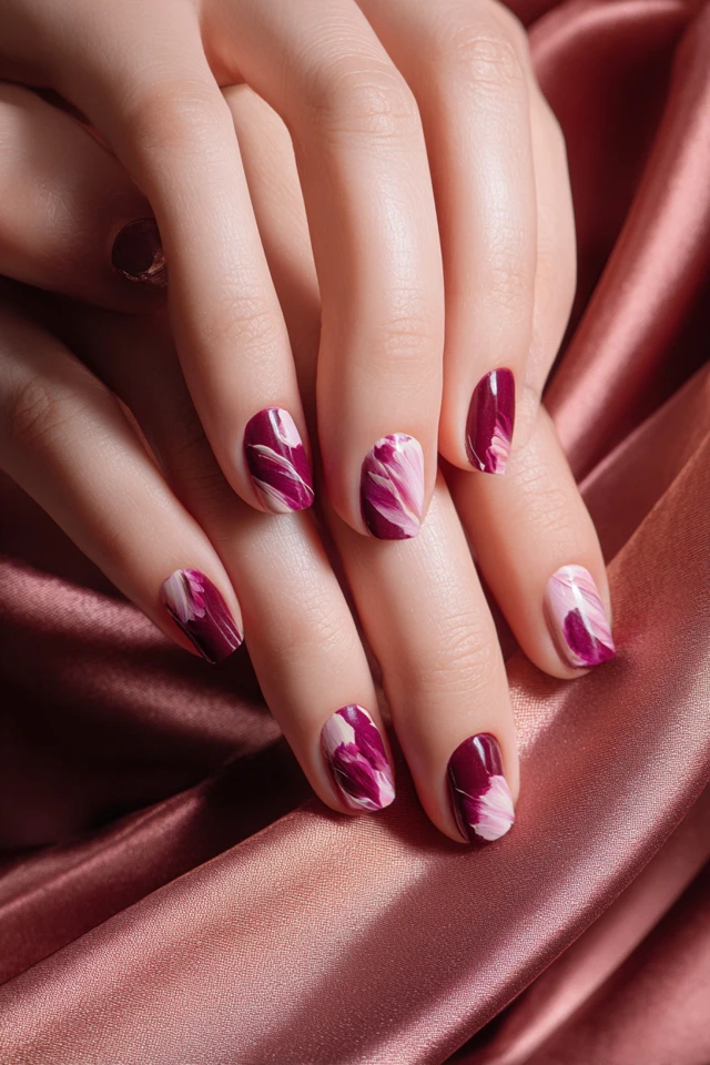 Dramatic Soft Petal Design Nails - photo 4