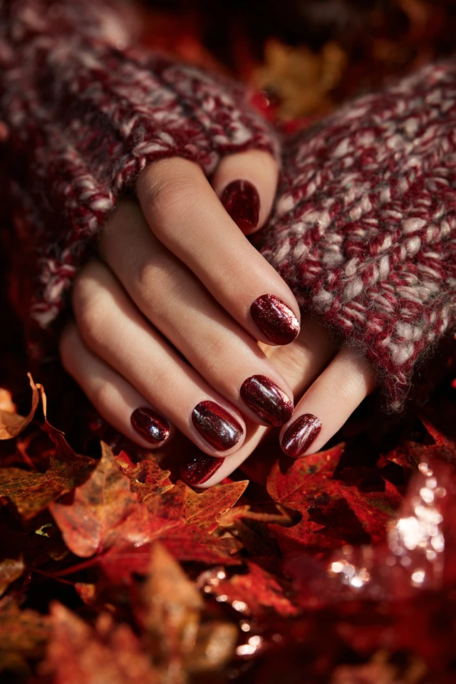 Cranberry Autumn Vibes Nails - photo 3