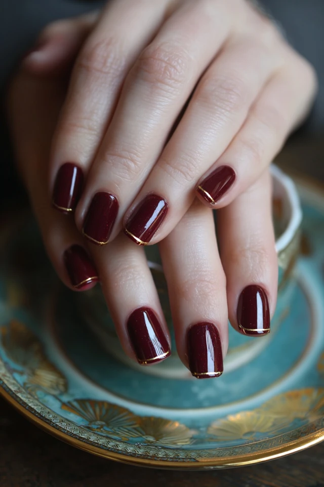 Polished Art Deco Edge Geometry Nails - photo 4