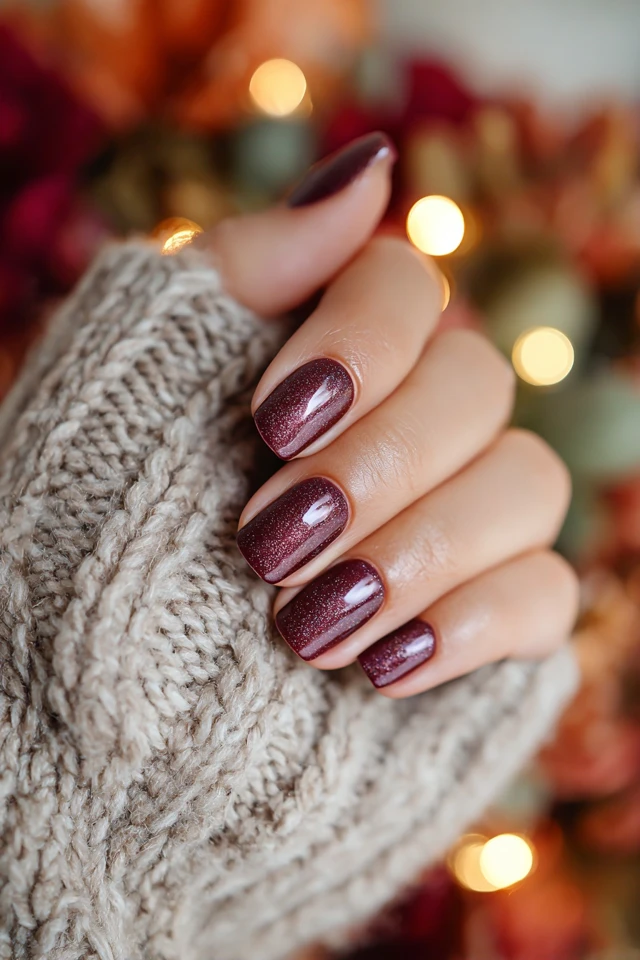 Cranberry Fall Elegance Nails - photo 4
